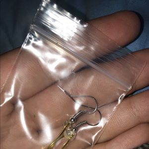 Earrings gold tear drop